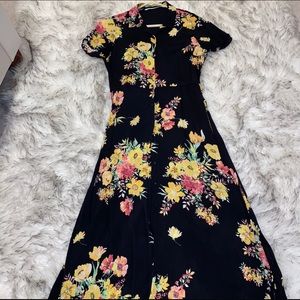 Zara Button Down Maxi Dress